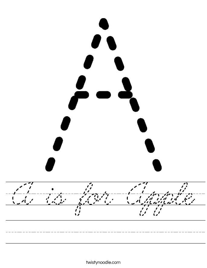 A is for Apple Worksheet