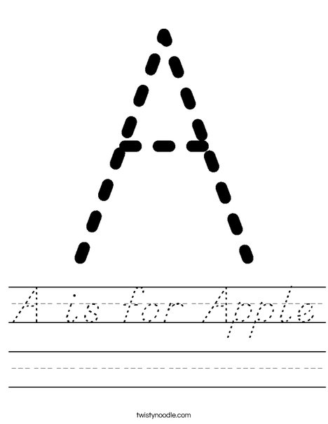 Tracing Letter A Worksheet