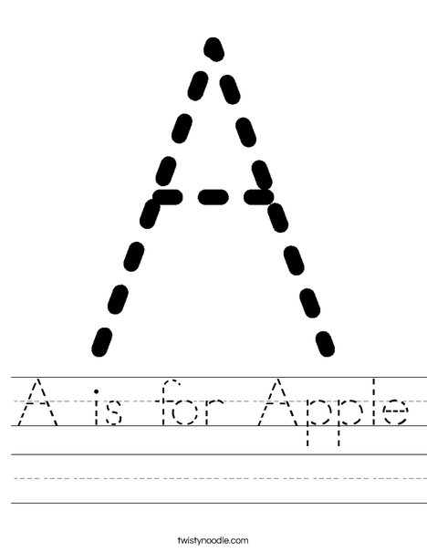 Tracing Letter A Worksheet
