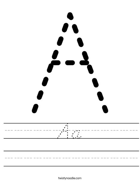 Tracing Letter A Worksheet