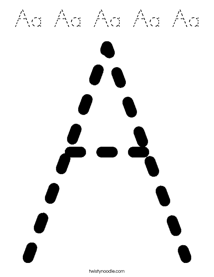 Aa Aa Aa Aa Aa Coloring Page