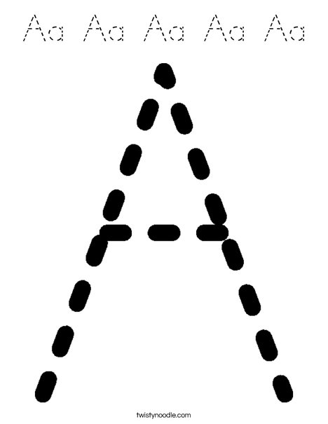 Tracing Letter A Coloring Page