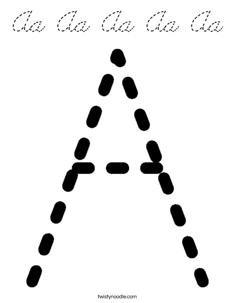 Tracing Letter A Coloring Page