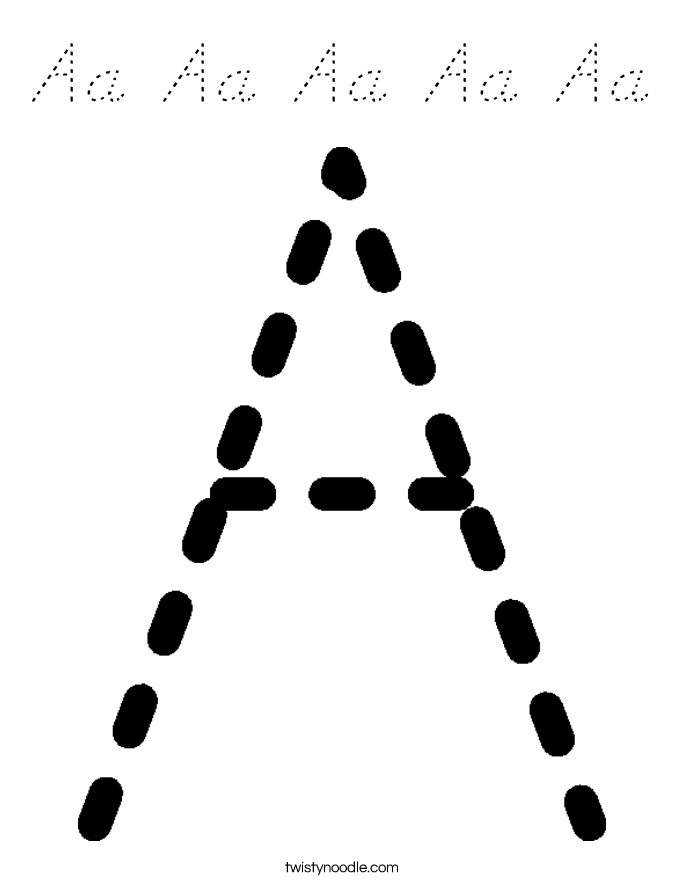 Aa Aa Aa Aa Aa Coloring Page