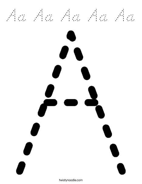Tracing Letter A Coloring Page