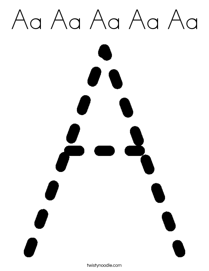 Aa Aa Aa Aa Aa Coloring Page