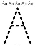 Aa Aa Aa Aa Aa Coloring Page