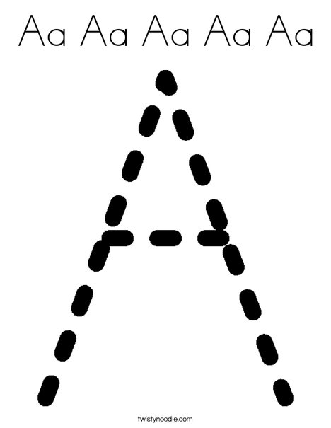 Tracing Letter A Coloring Page