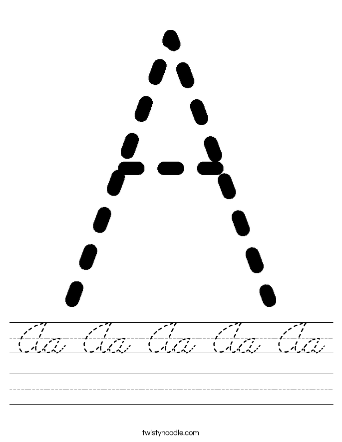 Aa Aa Aa Aa Aa Worksheet