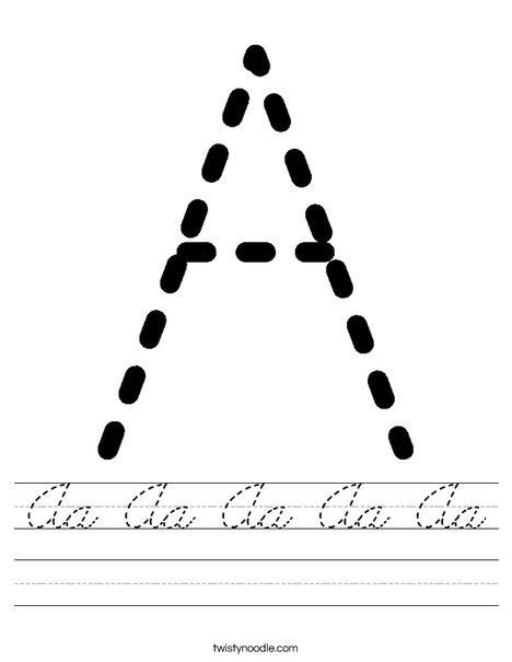 Tracing Letter A Worksheet