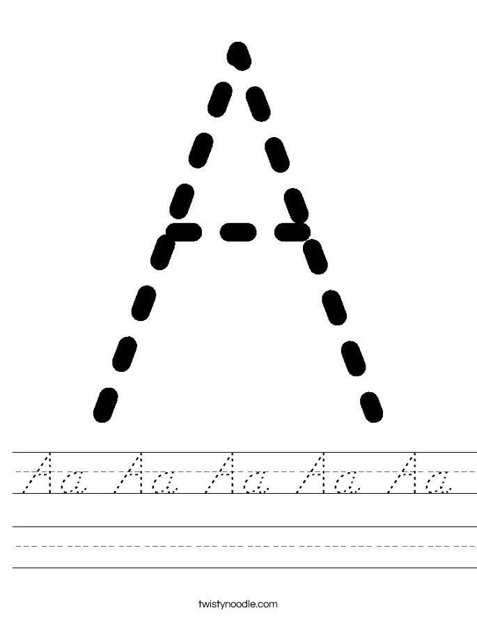 Aa Aa Aa Aa Aa Worksheet