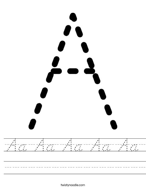 Tracing Letter A Worksheet