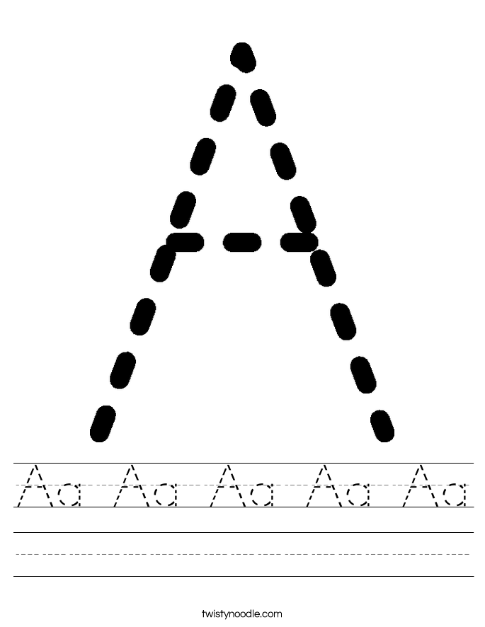 Aa Aa Aa Aa Aa Worksheet