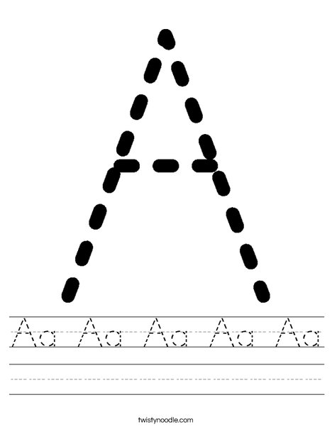 Tracing Letter A Worksheet