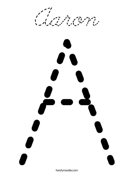 Tracing Letter A Coloring Page