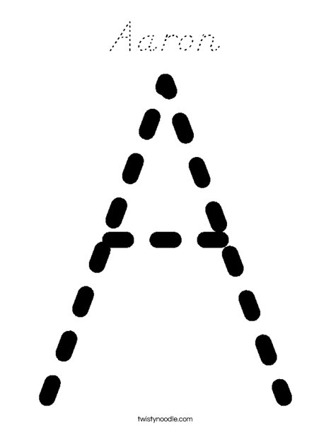 Tracing Letter A Coloring Page