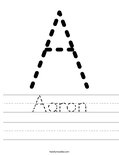 Aaron Worksheet