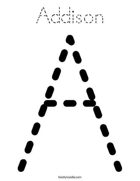 Tracing Letter A Coloring Page