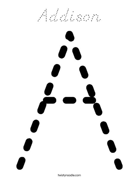 Tracing Letter A Coloring Page