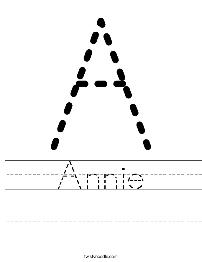 Annie Worksheet