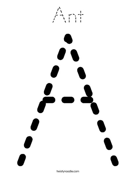 Tracing Letter A Coloring Page