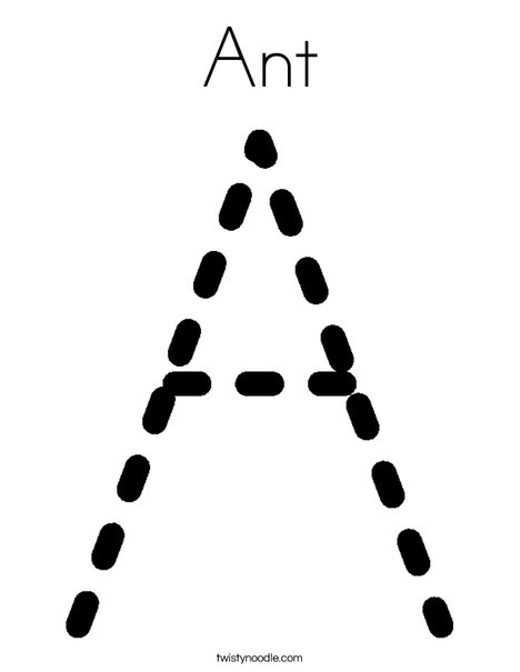 Tracing Letter A Coloring Page