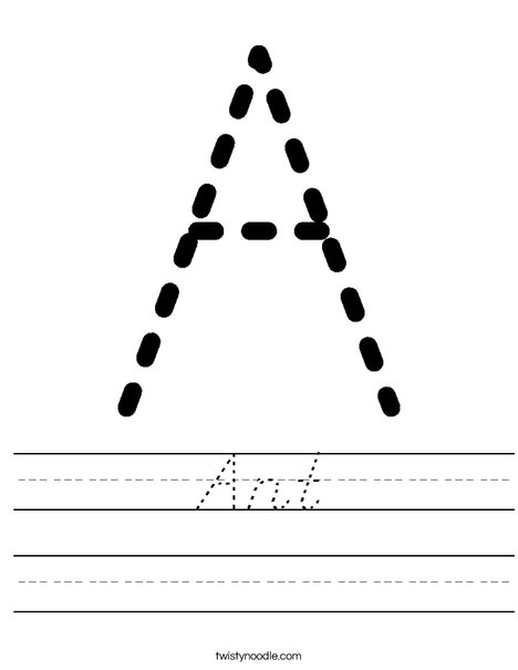 Tracing Letter A Worksheet