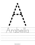 Arabella Worksheet