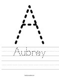 Aubrey Worksheet