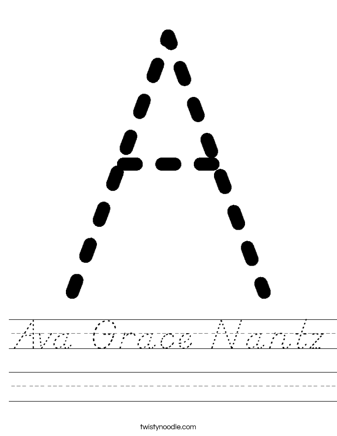 Ava Grace Nantz Worksheet