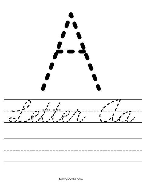 Tracing Letter A Worksheet