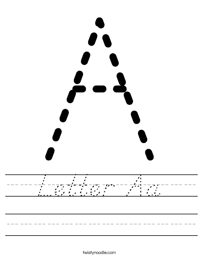 Letter Aa Worksheet