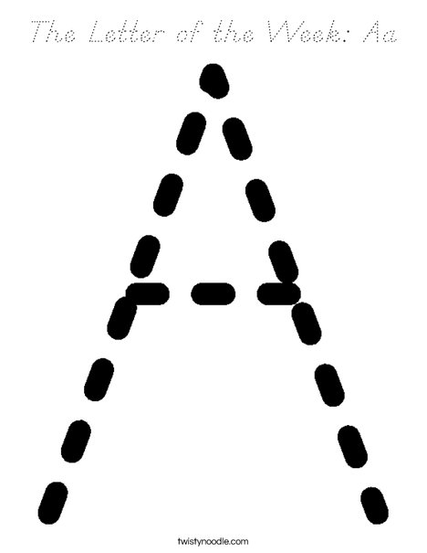 Tracing Letter A Coloring Page