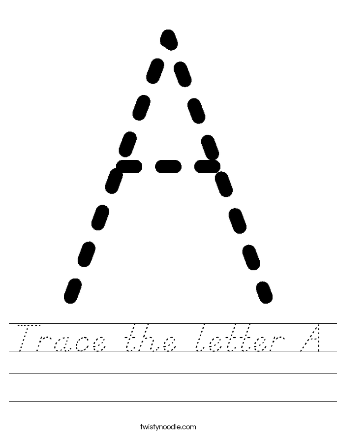 Trace the letter A Worksheet