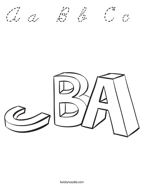 ABC Blocks Coloring Page