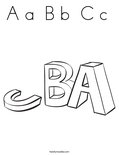 A a  B b  C c  Coloring Page