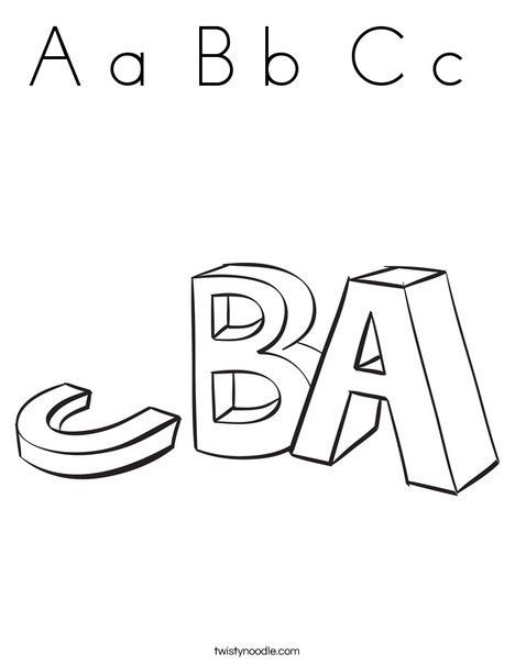 ABC Blocks Coloring Page