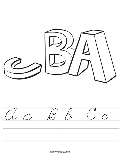ABC Blocks Worksheet