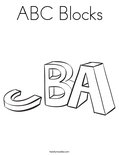 ABC BlocksColoring Page