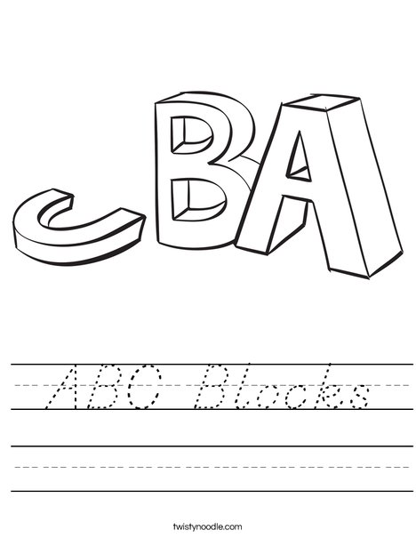 ABC Blocks Worksheet