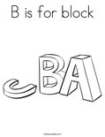 B is for blockColoring Page