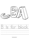 B is for block Worksheet