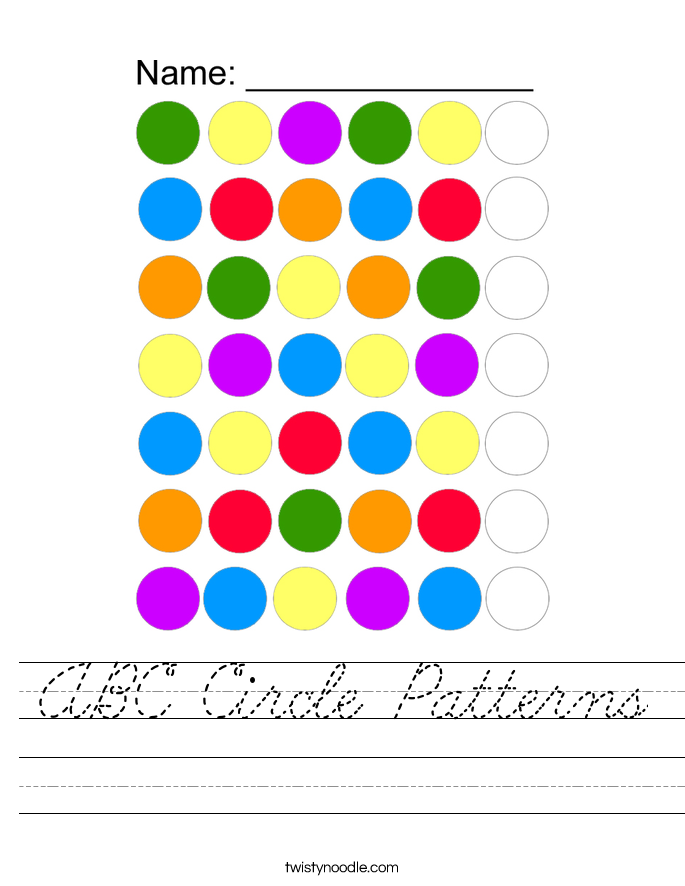 ABC Circle Patterns Worksheet