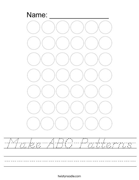 ABC Pattern Worksheet