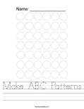 Make ABC Patterns Worksheet