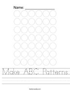 Make ABC Patterns Handwriting Sheet