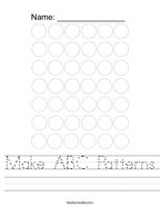 abc circle patterns worksheet twisty noodle