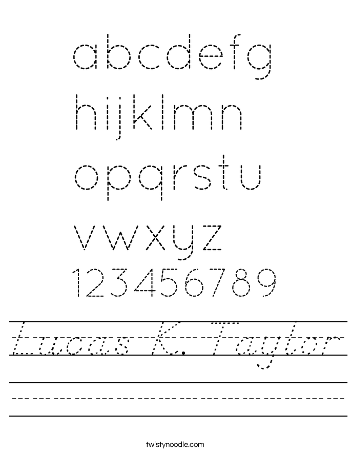 Lucas K. Taylor Worksheet