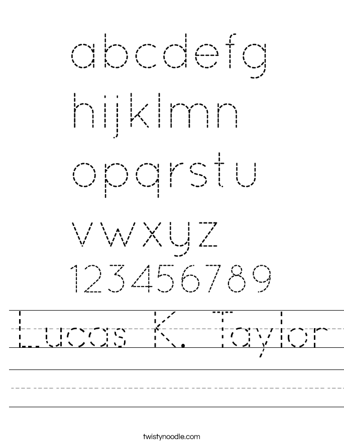 Lucas K. Taylor Worksheet