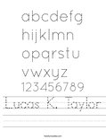 Lucas K. Taylor Worksheet